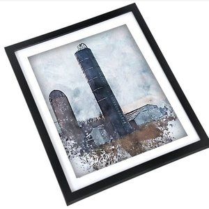 COPY - Framed‎ Watercolor forest  wall art